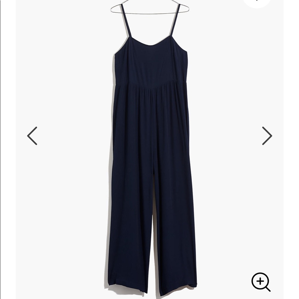 NWT Madewell Wide-Leg Cami Jumpsuit in Navy Blue
